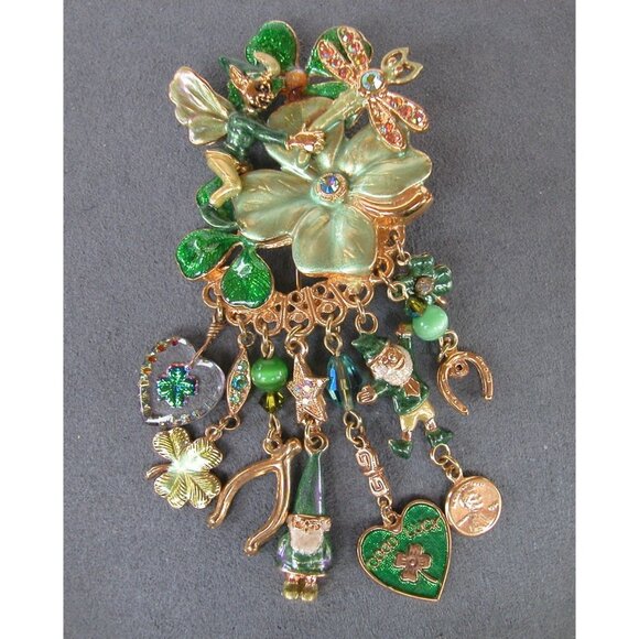 Kirks Folly Enamel Charm Brooch  Charms & Fairy Design Retired - Picture 1 of 4